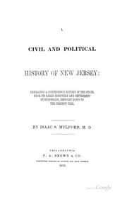 Cover of: A civil and political history of New Jersey by Issac S. Mulford