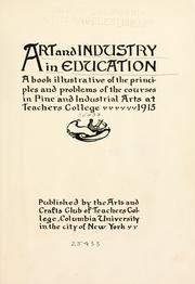 Cover of: Art and industry in education