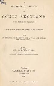 Cover of: A geometrical treatise on conic sections, with numerous examples. by Drew, William Henry