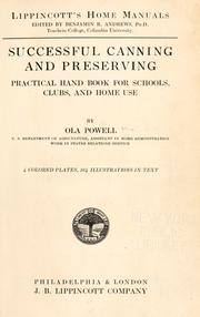 Cover of: Successful canning and preserving by Ola Powell, Ola Powell Malcolm, Ola Powell