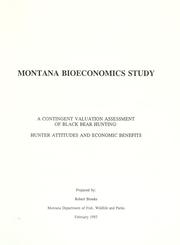 Montana bioeconomics study by Brooks, Robert