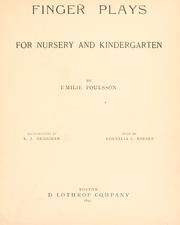 Cover of: Finger plays for nursery and kindergarten by Emilie Poulsson