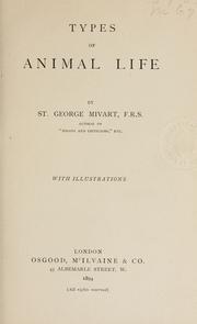 Cover of: Types of animal life.