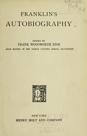 Cover of: Franklin's autobiography by Benjamin Franklin