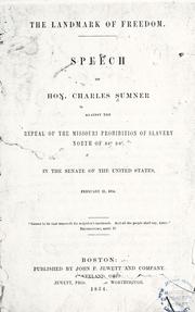 Cover of: The landmark of freedom. by Charles Sumner