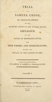 Cover of: Trial of Samuel Chase by Samuel Chase