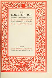 Cover of: The book of Job, with an introduction by G.K. Chesterton & illustrated in colour by C. Mary Tongue. by 