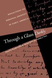 Cover of: Through a Glass Darkly by Ronald Hoffman, Fredrika J. Teute
