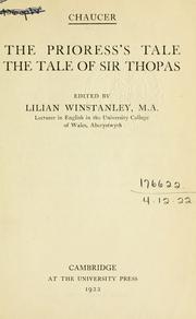 Cover of: The prioress's tale, The tale of Sir Thopas by Geoffrey Chaucer