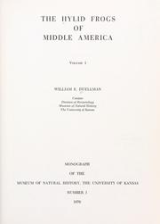 Cover of: The hylid frogs of Middle America