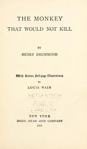 Cover of: The monkey that would not kill