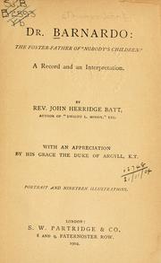 Cover of: Dr. Barnardo by John Herridge Batt