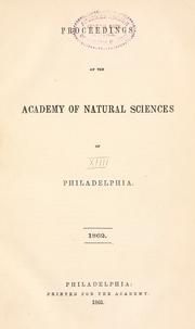 Cover of: Proceedings of the Academy of Natural Sciences of Philadelphia, Volume 14 by Academy of Natural Sciences of Philadelphia