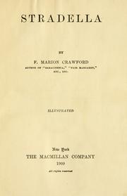 Cover of: Stradella by Francis Marion Crawford, Francis Marion Crawford