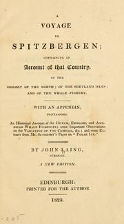 Cover of: A voyage to Spitzbergen by Laing, John surgeon.