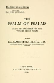 Cover of: The Psalm of Psalms by by James Stalker.