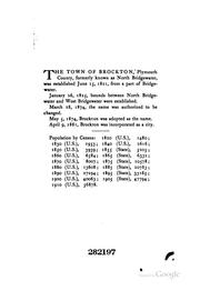 Vital records of Brockton, Massachusetts by Brockton (Mass.)