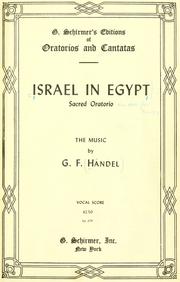 Cover of: Israel in Egypt: sacred oratorio.