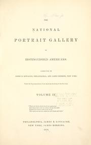 Cover of: The national portrait gallery of distinguished Americans by James Herring