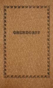 Cover of: Orendorff genealogy