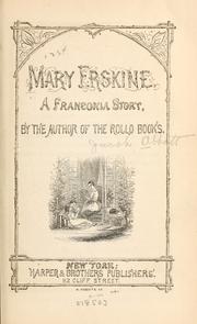 Cover of: Mary Erskine by Jacob Abbott, Jacob Abbott