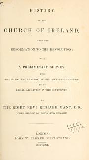 Cover of: History of the Church of Ireland