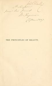 Cover of: The principles of beauty by John Addington Symonds