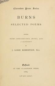 Cover of: Burns by Robert Burns