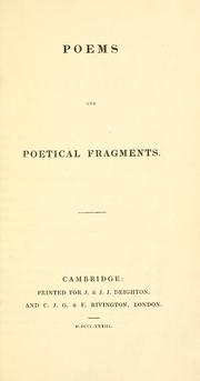 Cover of: Poems and poetical fragments. by Henry Alford
