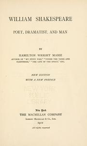 Cover of: William Shakespeare by Hamilton Wright Mabie