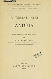 Cover of: Fairclough's Andria of Terence by Publius Terentius Afer
