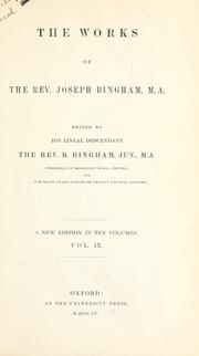 Cover of: The works ... by Joseph Bingham, Joseph Bingham