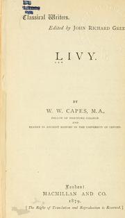 Cover of: Livy. by W. W. Capes