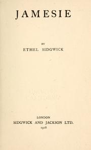 Cover of: Jamesie by Ethel Sidgwick