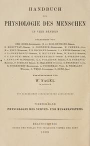 Cover of: Handbuch der Physiologie des Menschen. by Willibald A. Nagel