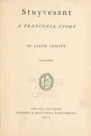 Cover of: Stuyvesant: a Franconia story