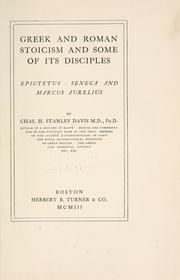 Greek and Roman stoicism and some of its disciples by Charles Henry Stanley Davis