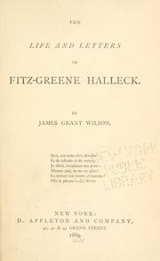 Cover of: The life and letters of Fitz-Greene Halleck. by James Grant Wilson