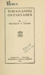 Cover of: Tobogganing on Parnassus.