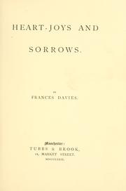 Cover of: Heart-joys and sorrows