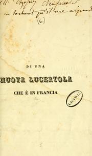 Di una nuova lucertola che Ã¨ in Franci by Charles Lucian Bonaparte