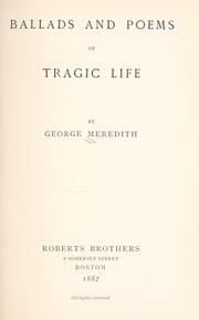 Cover of: Ballads and poems of tragic life