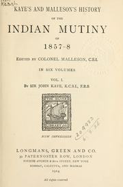 Cover of: History of the Indian Mutiny of 1857-8