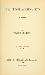 Cover of: Lord Ormont and his Aminta by George Meredith, George Meredith