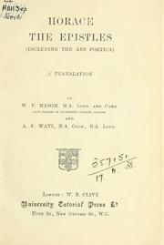 Cover of: The epistles, including the Ars poetica by Horace