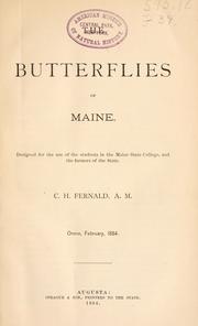 Cover of: The butterflies of Maine ...