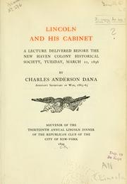 Lincoln and his Cabinet by Charles A. Dana