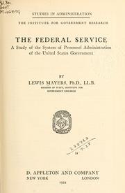 The federal service by Lewis Mayers