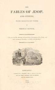 Cover of: The Fables of Aesop, and others. by With designs on wood, by Thomas Bewick.