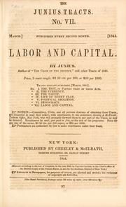 Cover of: Labor and capital